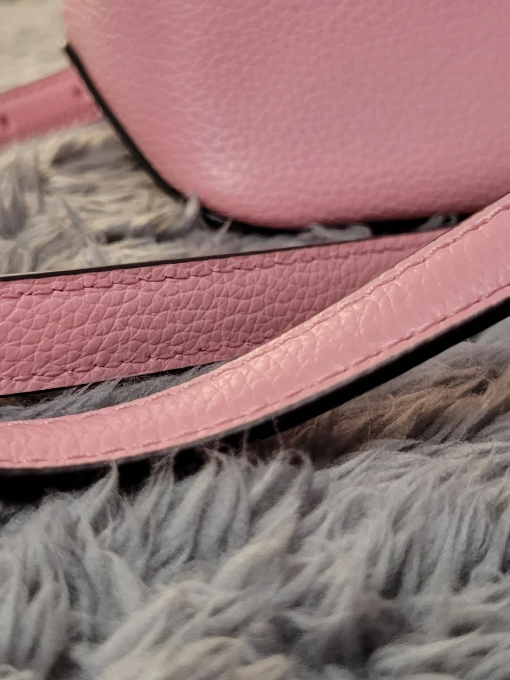 Kate Spade Pink Leather Drawstring Bucket Bag